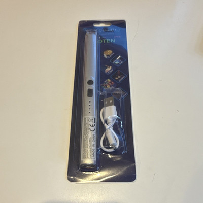 AXOTEN Rechargeable Electric Arc Candle Lighter, Silver, Metal & Plastic
