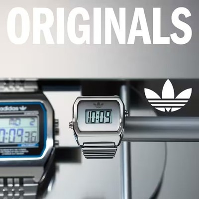 adidas Originals DIGITAL TWO RING Watch Silver Unisex Stainless