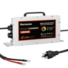 48V 25A IP67 Lithium LiFePO4 Battery Charger for Marine, RV, Motorcycle