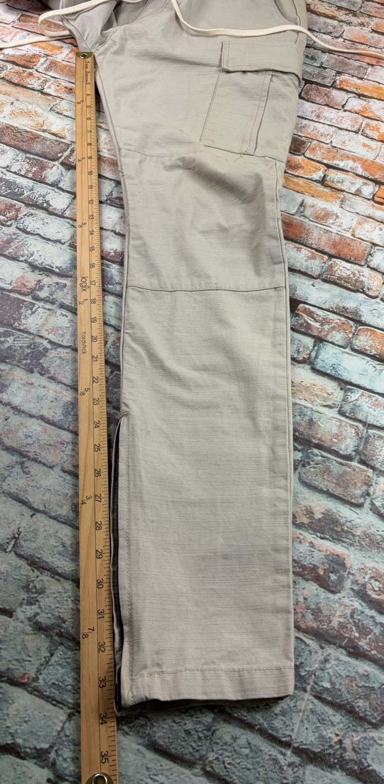 Fear Of God FOG Essentials Cargo Pants Mens Large Beige Ankle Zip Streetwear thumbnail 16