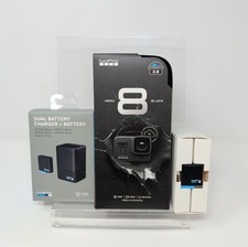 GoPro HERO8 Action Camera Bundle, New Camera  2 Bonus Battery and Charger