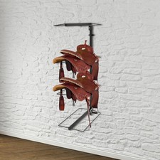 4-Tier Wall-Mounted Saddle Rack for Horse Tack Room - Space-Saving Design