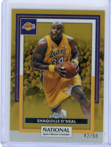 2026 Topps Chrome National NSCC #NBA-33 Shaquille O'Neal Gold /50 Color Match