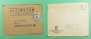 DR WHO 1950s SWEDEN 2 TO BRITISH GUIANA R97066