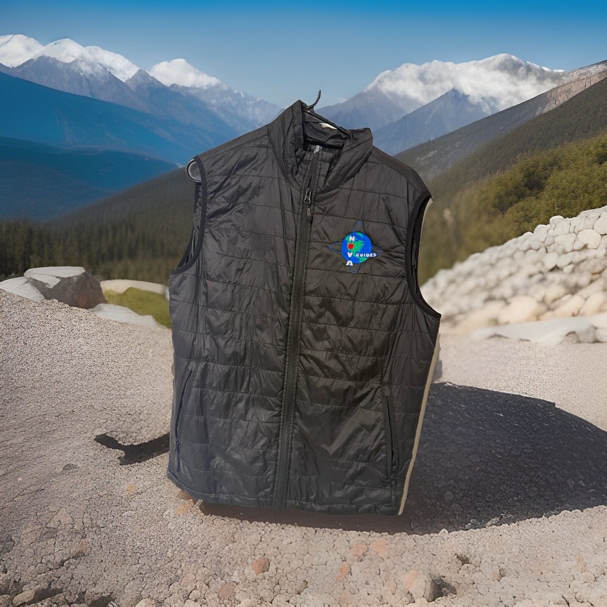 Nova Guides COLORADO Black Puffer Guide vest men’s Medium VAIL CAMP HALE