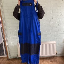 Dickies Everyday Bib and Brace Dungarees Uk 44r Royal Navy Blue New With Tags
