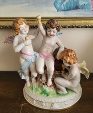 Scheibe Alsbach Kister Germany Porcelain Figurine Three Cherubs