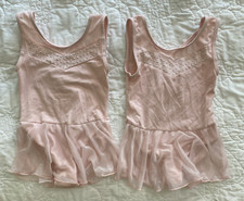 Lot of 2 - Cat  Jack Girl's Skirted Leotard, Small 6/6X, Pink Cotton Blend
