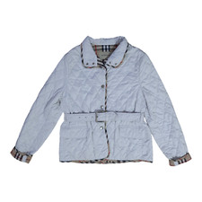 burberry girls Nova Check Belted quilted coat Jacket white size 14 Years