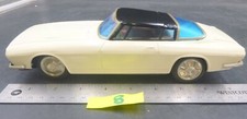 VINTAGE MUSTANG Bertone by Taiyo 2-DOOR COUPE JAPANESE TIN CAR WHITE/BLACK
