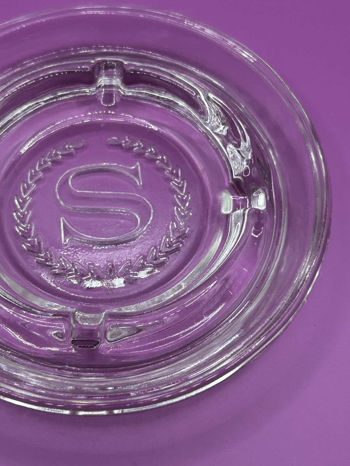 Mid Century Modern All Clear Sheraton Logo Ashtray Advertising “S” In The Base