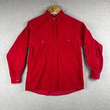 Vintage Gap Shirt Womens Small Red Corduroy Long Sleeve Clothing Co 70s