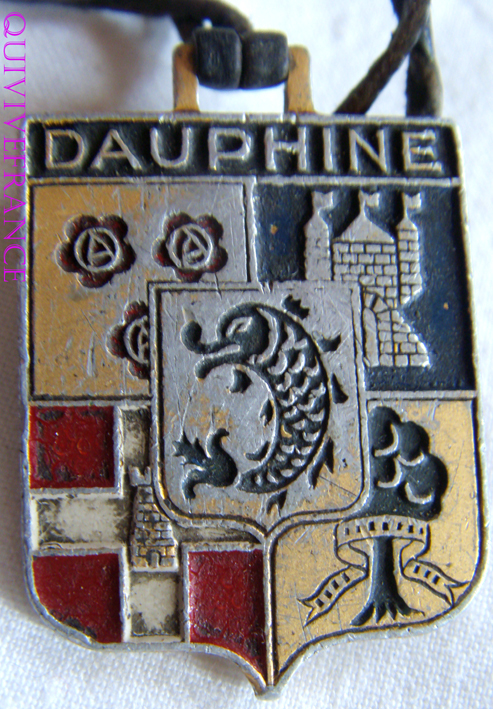 Insigne émail Dauphiné – Blason Tourisme Villes – Badge Vintage Collection