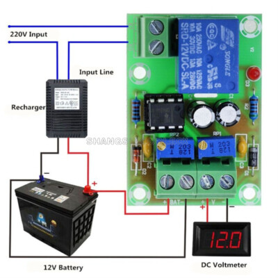 12V Smart Charger Power Control Board Storage Battery Charging Controller Module