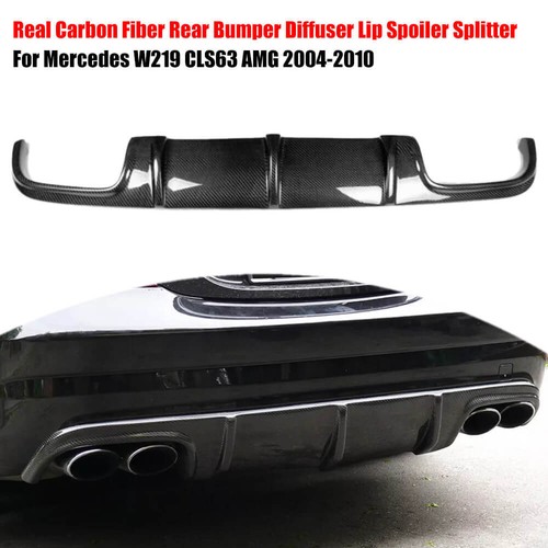 Per Benz W219 CLS63 CLS55 AMG 2004-2010 Kit diffusore paraurti posteriore fibra di carbonio - Foto 14 di 15