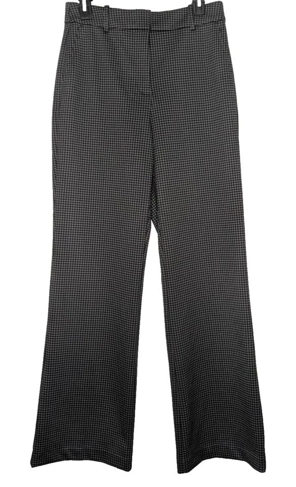 Pantalones Ponte Worthington Ultra Elastizados Para Mujer Talla 4 Pierna Acampanada Marrón Pata de Gallo Foto 3 de 4