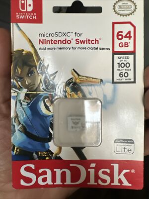Sandisk 64GB Micro Secure Digital Card Nintendo Switch SDSQXBO-064G-ANCZA