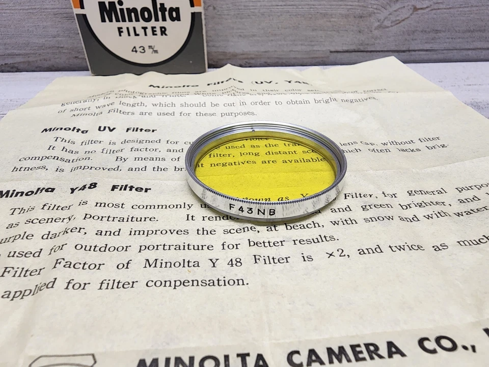New Old Stock Minolta F43.0mm Screw Mount N5 Y48 filter made in Japan - Image 4 of 4