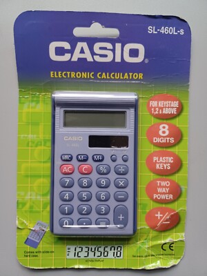 CASIO SL-460S BASIC SOLAR CALCULATOR NEU JAPAN