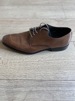 John White Herren Braun Leder Oxford Formell Elegant Schuhe Größe 10,5 EU 45