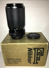 Rare, Nikon F Nikkor 70-210mm F/4.5-5.6 Manual Focus Lens. STORE INVENTORY