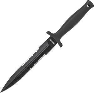 Schrade Fixed Blade High Carbon Double Edge Serrated Spear Pt Boot Knife F44ls Ebay