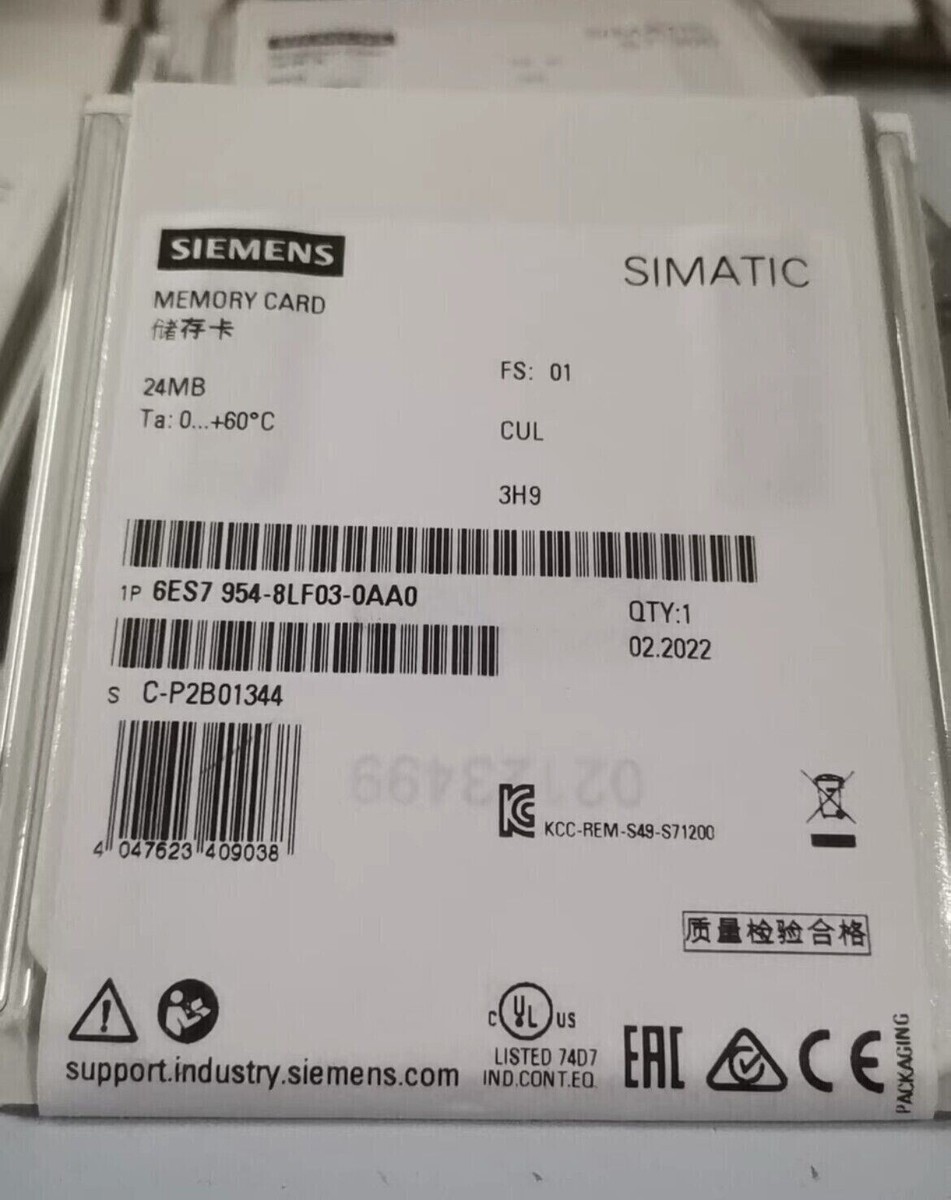 6ES7954-8LF03-0AA0 1PC Sealed New Siemens MEMORY CARD 6ES7 954