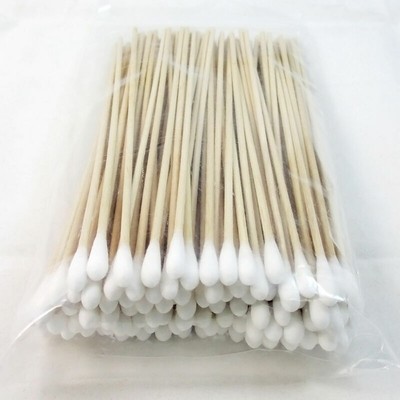 100pc Cotton Swab Applicator Q Tip Swabs 6 Extra Wood Long Sturd