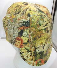 Comic Pin Ups Custom Made Construction, Welder, Pipe-fitter, Biker Hat