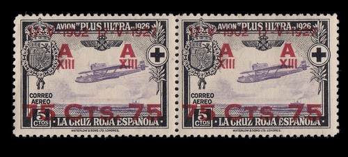 1926.Pro Cruz Roja Española.75c s 5c.Blq2.MNH.Edifil 388 - Imagen 2 de 3