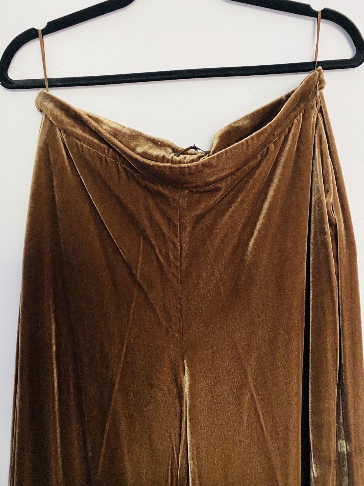 Silk Velvet Suit Jacket Trousers NEW RRP£225 Massimo Dutti Gold Copper Brown image 9