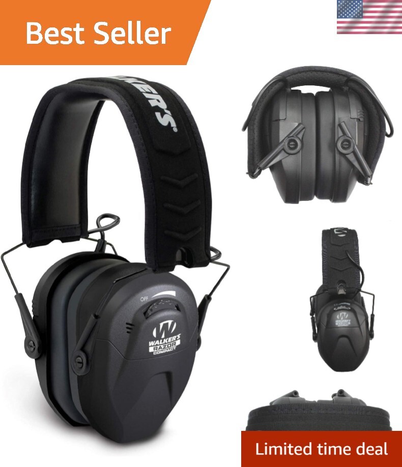 Electronic Hearing Protection Muffs for Women & Youth with 23dB NRR & Sound Amplification