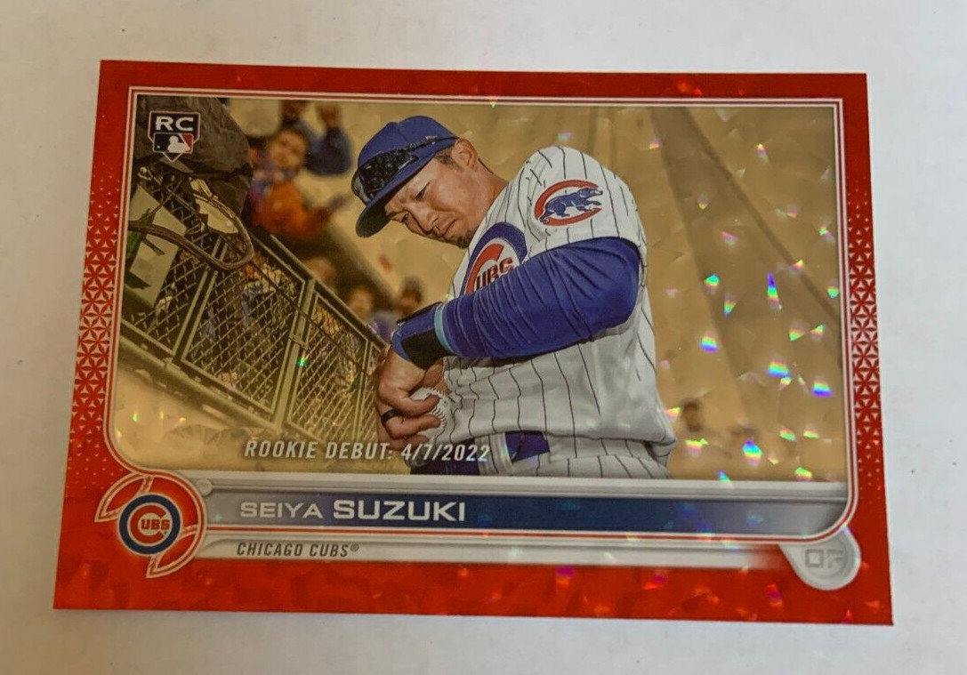 2022 Topps Update US259 Seiya Suzuki Rookie Debut Card Red Foil 49/199 Chicago