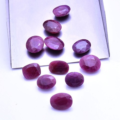 11 Stck. Natürlicher Rubin 10 mm-12 mm Facettierter Schnitt Wunderschöne Rot Unbehandelte Lose Edelsteine - Bild 4 von 7
