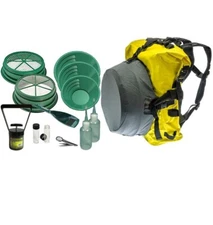 12pc Green  Large Gold  Classifier Screen & Gold Pan Panning Kit