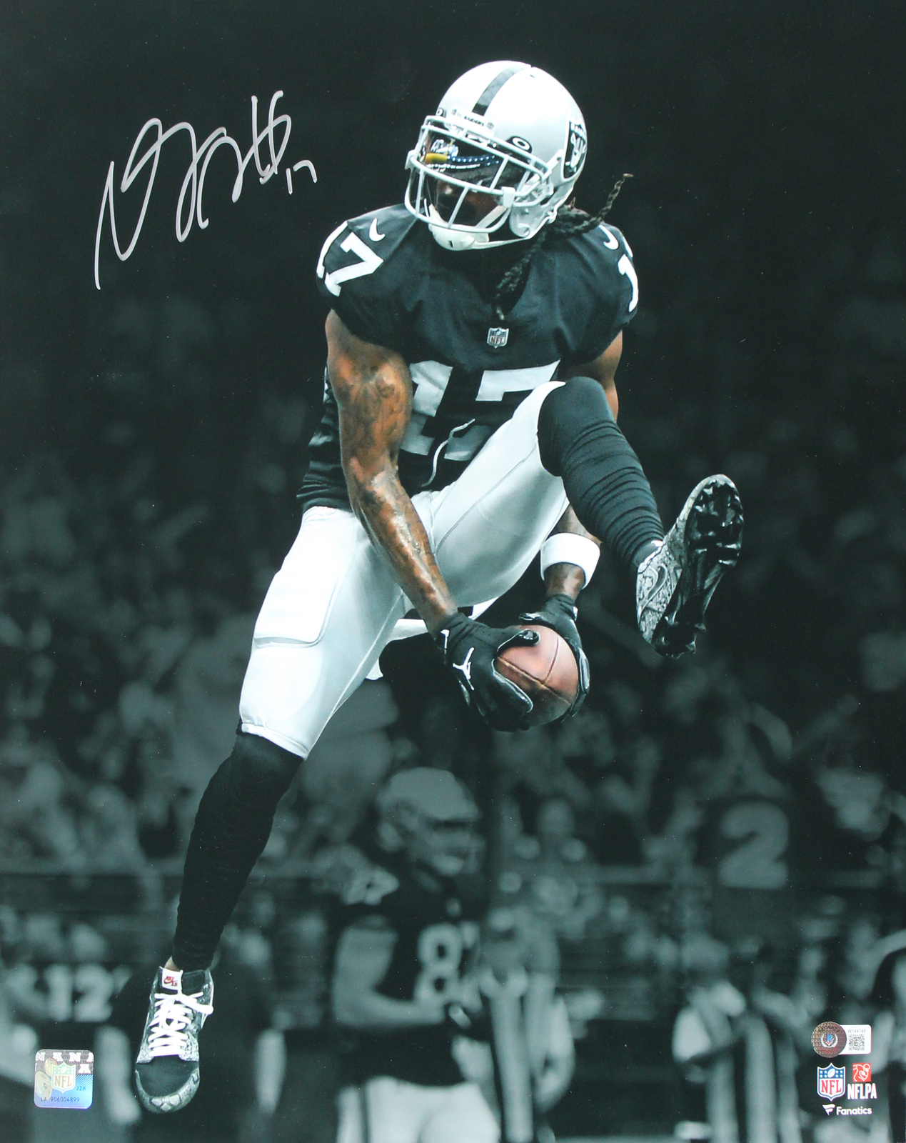 Davante Adams Autographed Signed Las Vegas Raiders Raiders Authentic 16x20 Vertical Spotlight Photo BAS Wit 