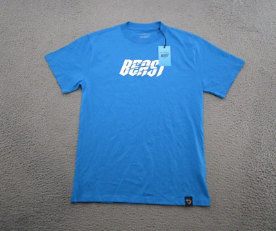 Mr Beast Youtube Channel Blue Spell Out T-Shirt Adult Size Small NEW
