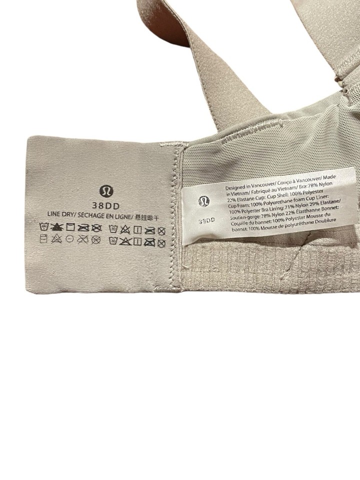 38DD Lululemon Bra Tan Beige Sports Bra Support 38 DD eBay