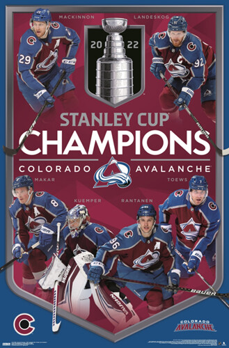 Colorado Avalanche 2022 STANLEY CUP CHAMPIONS Commemorative 22x34