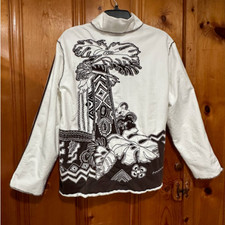 Spa by Chico's White Jacket with Back Applique - Sz 3