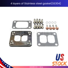 MAMBA Garrett T4 divided to T3 divided CNC Turbo exhaust manifold flange US
