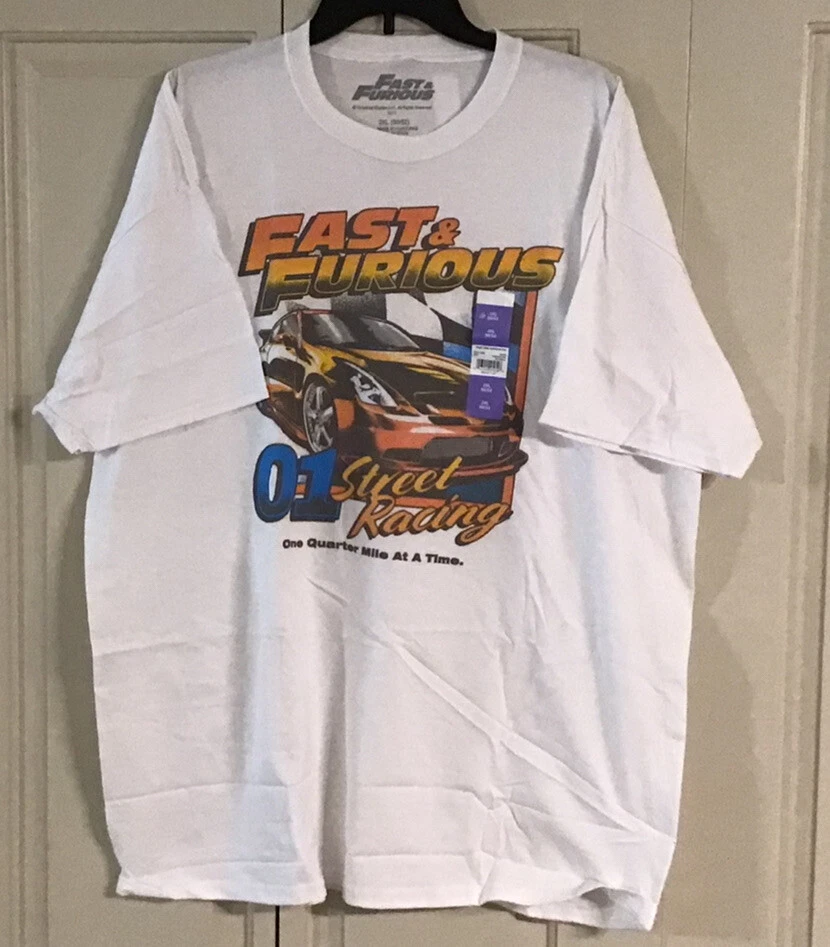 Fast & Furious T Racing eBay Shirt White | Street 01 3X