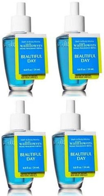 Bath and Body Works Beautiful Day Wallflower Fragrance Refill. 4 Pack 0.8 Oz
