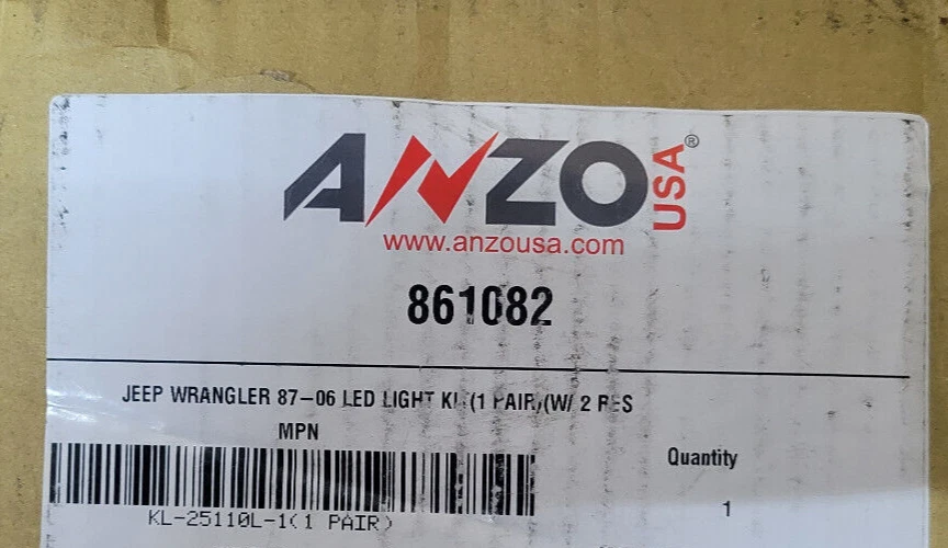 Kit de 2 luces traseras LED rojas Anzo 861082 para Jeep Wrangler 76-06 ^ Foto 2 de 2