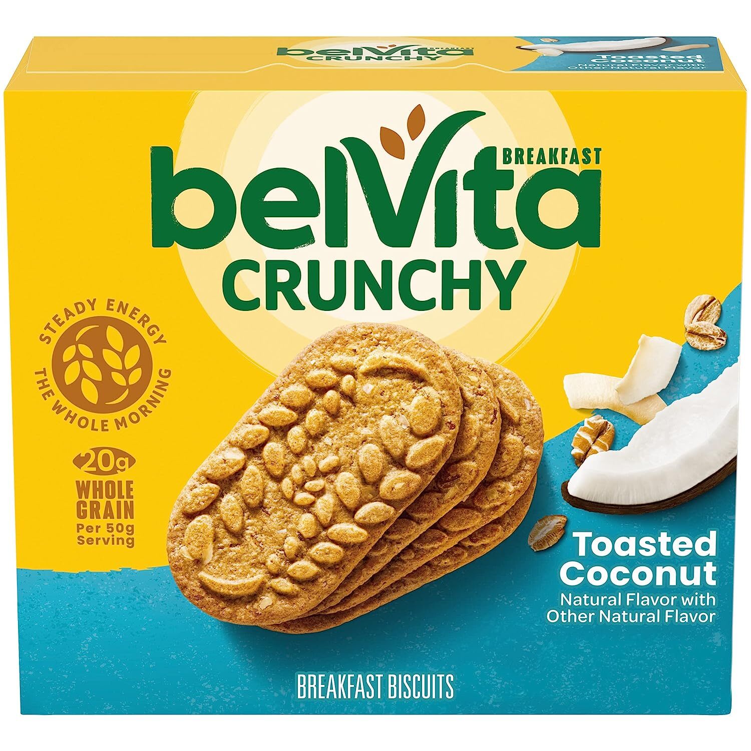 2 galletas Nabisco Belvita tostadas de coco desayuno con sabor (FRESCAS)