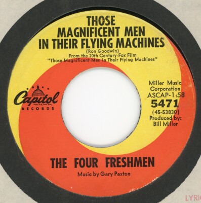 THE FOUR FRESHMEN Those Magnificent Men in Their Flying Machines 1965 45rpm NOS