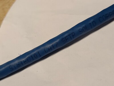 Systec101 CAT7 23/4P S/FTP 750MHz Network Ethernet Cable 10G Plenum Blue /50ft