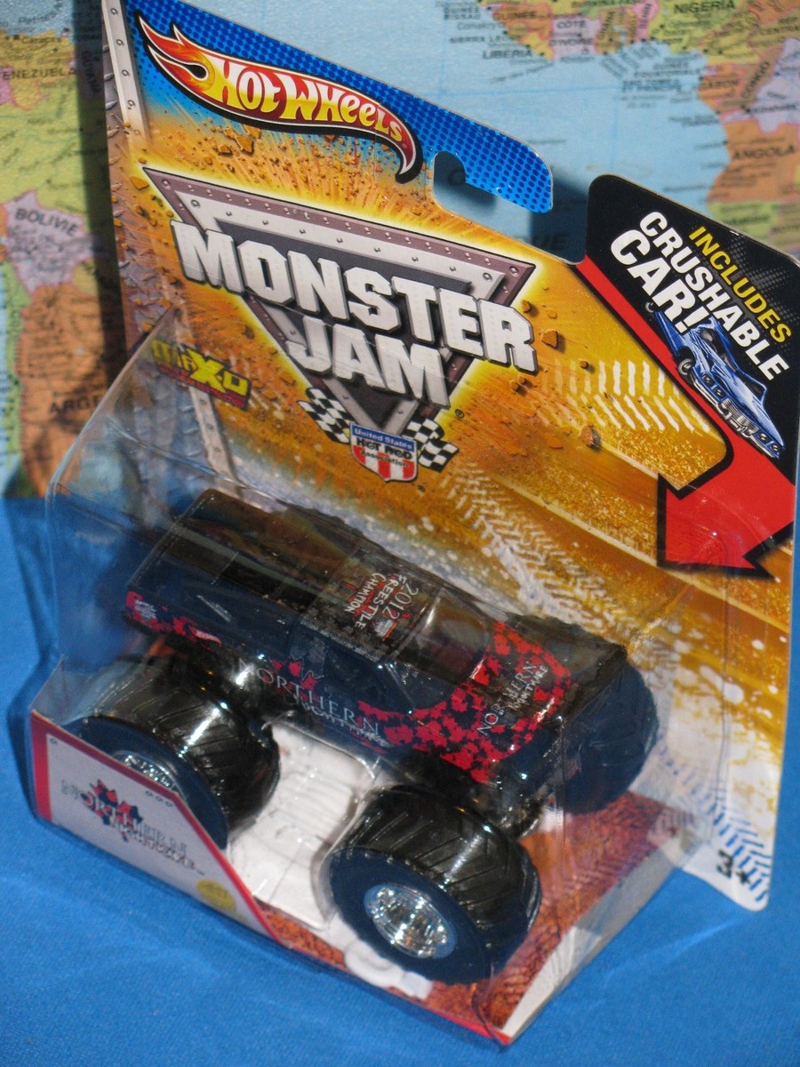 HOT WHEELS MONSTER JAM NORTHERN NIGHTMARE TRUCK CRUSHABLE CAR MAX