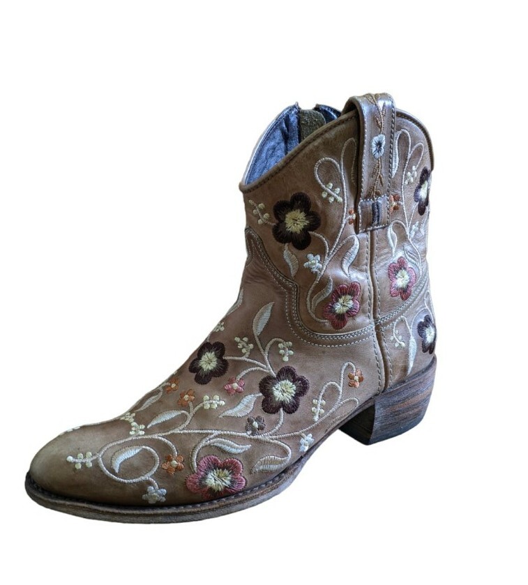 SENDRA Floral Cowboy Western Boots Embroidered US7.5 … Gem