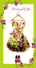 Floral Dress on Hanger: Thinking of You - Designer Greetings Mother's Day Card